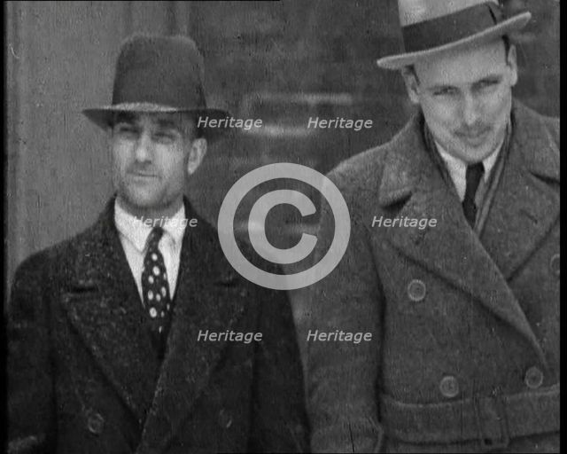 Male American Civilians Dressed in a Gangster Fashion, 1930. Creator: British Pathe Ltd.