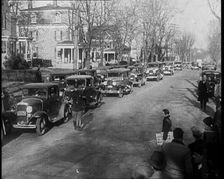 Male American Police Officers on the Streets of New Jersey, 1930s. Creator: British Pathe Ltd