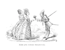 Male and Female Macaronies c1870