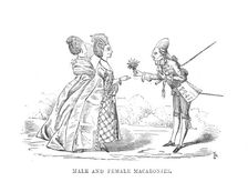 Male and Female Macaronies c1870