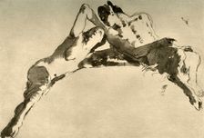 Male and Female Faun mid 18th century, (1928). Artist: Giovanni Battista Tiepolo