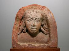 Male Bust with Rolling Curls, Gupta period, 4th/5th century. Creator: Unknown