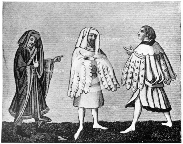 Male dress, 14th century, (1910). Artist: Unknown