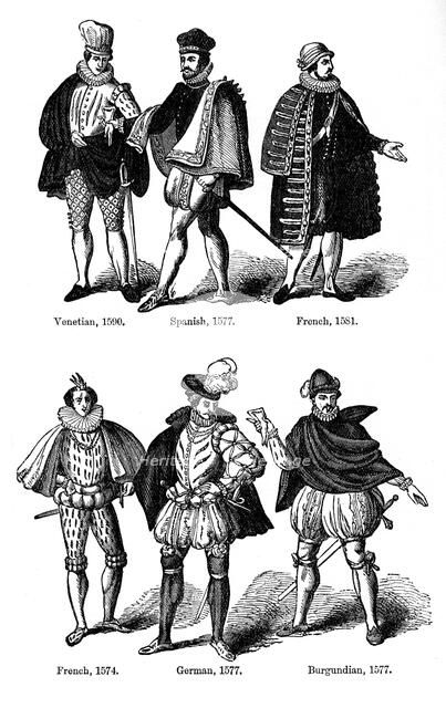 Male dress, 16th century, (1910). Artist: Unknown