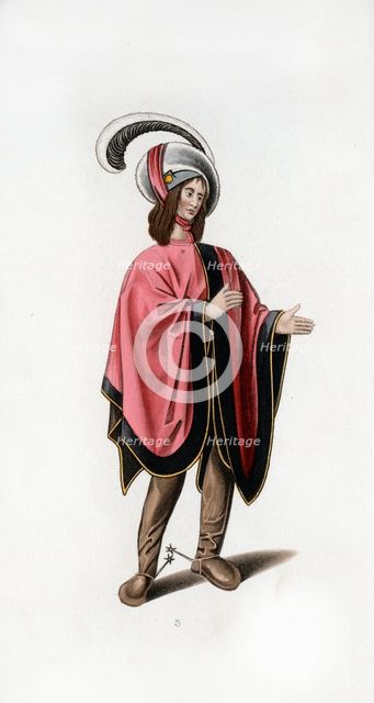 Male dress, c1480, (1843).Artist: Henry Shaw