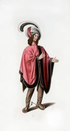 Male dress, c1480, (1843).Artist: Henry Shaw