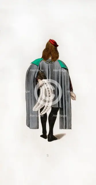 Male dress, c1480, (1843).Artist: Henry Shaw