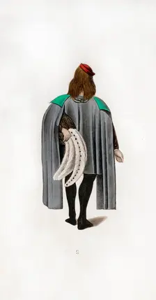 Male dress, c1480, (1843).Artist: Henry Shaw