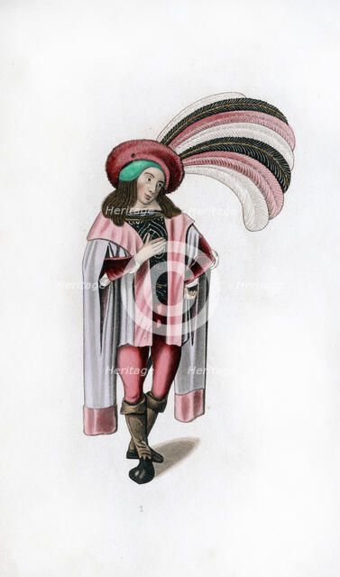 Male dress, c1480, (1843).Artist: Henry Shaw