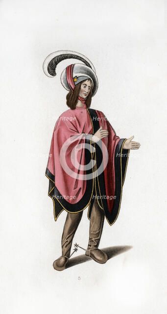 Male dress, c1480, (1843).Artist: Henry Shaw