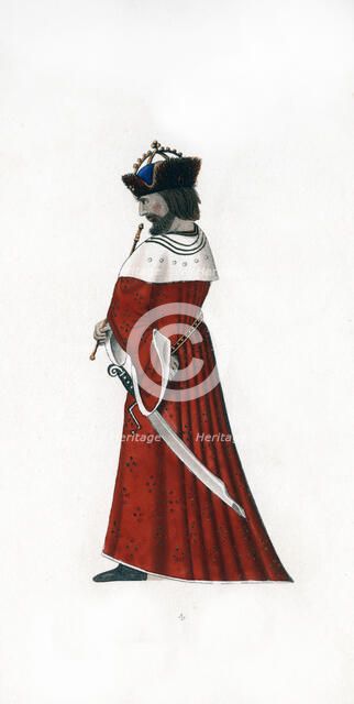 Male dress, c1480, (1843).Artist: Henry Shaw