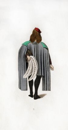 Male dress, c1480, (1843).Artist: Henry Shaw