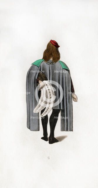 Male dress, c1480, (1843).Artist: Henry Shaw