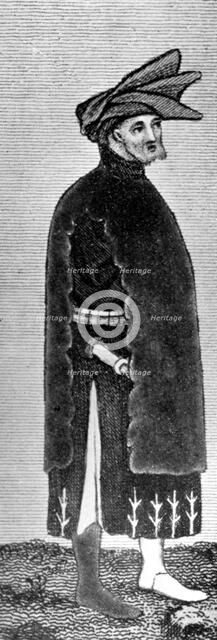 Male dress, late 14th century, (1910). Artist: Unknown