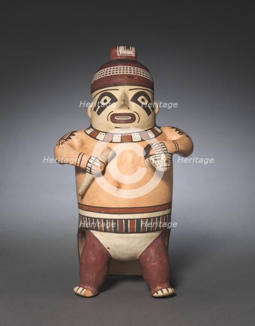 Male Effigy Vessel, 100-650 . Creator: Unknown.