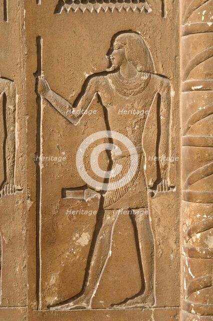 Male figure relief, Mastaba of Kagemni, Saqqara, Egypt, Old Kingdom, 6th Dynasty, 2350 BC (2003). Creator: Unknown.