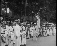 Male German Soldiers at tending the Funerals of Those Killed on the Graf Spee During the..., 1939. Creator: British Pathe Ltd