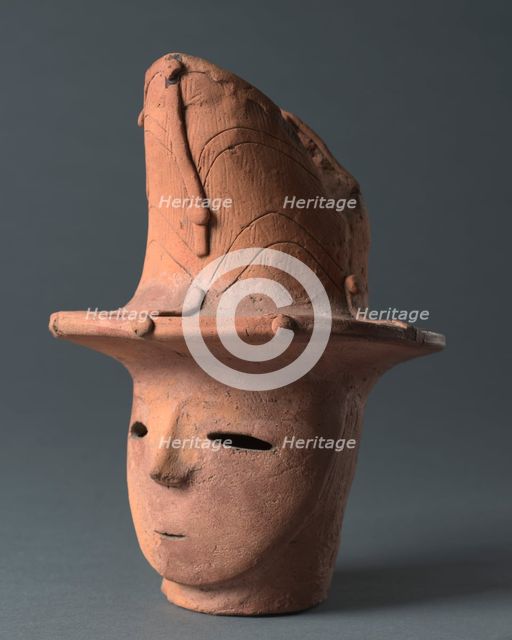 Male Haniwa Head, c. 500-600. Creator: Unknown.