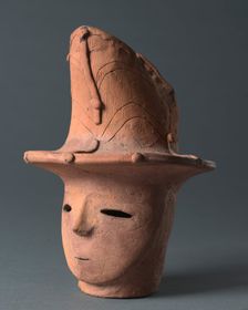 Male Haniwa Head, c. 500-600. Creator: Unknown