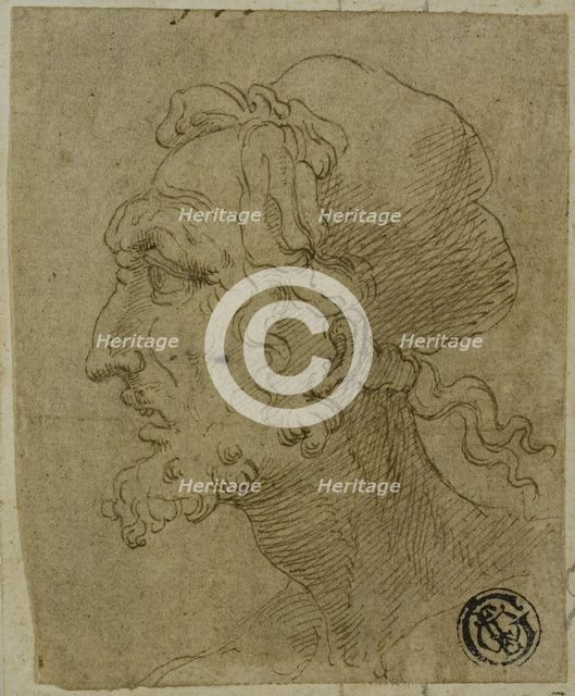Male Head in Profile, n.d. Creator: Baldassare Peruzzi.