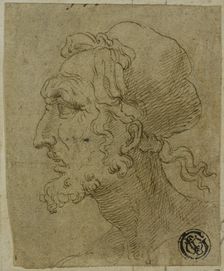 Male Head in Profile, n.d. Creator: Baldassare Peruzzi