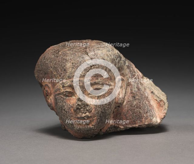 Male Head, perhaps from a Pair Statue, 1401-1391 BC. Creator: Unknown.