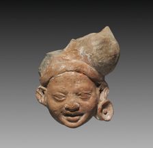Male Head, possibly a Yaksha, c. 3rd Century BC. Creator: Unknown