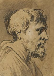 Male head, profile, unknown date. Creator: Anon