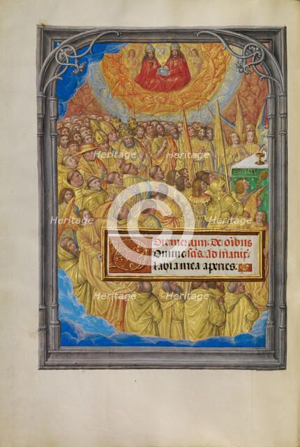 Male Martyrs and Saints Worshiping the Lamb of God; Spinola Hours, about 1510-1520. Creator: Master of James IV of Scotland.