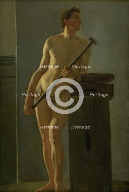Male Model, 1824-1827. Creator: Wilhelm Bendz.