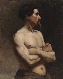 Male Model, Academy Study, 1874-1875. Creator: Albert Edelfelt