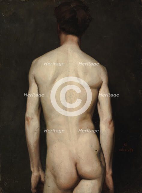 Male Model, academy study, 1874. Creator: Albert Edelfelt.