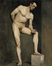 Male Model, academy study, 1875. Creator: Albert Edelfelt