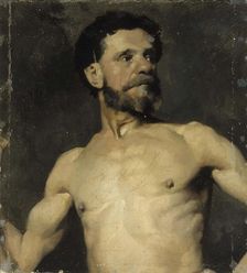Male model, academy training, 1874-1875. Creator: Albert Edelfelt