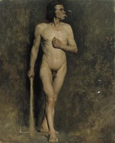 Male model, academy training, 1874-1875. Creator: Albert Edelfelt