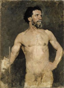 Male Model, Study, 1874-1875. Creator: Albert Edelfelt