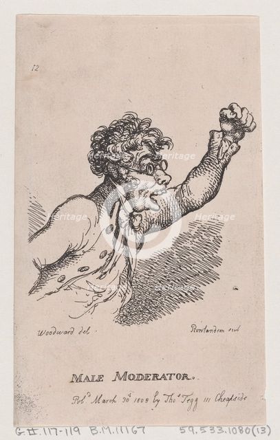Male Moderator, March 30, 1808., March 30, 1808. Creator: Thomas Rowlandson.