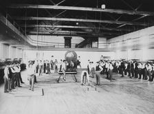 Male Native American students in physical education class, Carlisle..., Pennsylvania, c1901 - 1903. Creator: Frances Benjamin Johnston