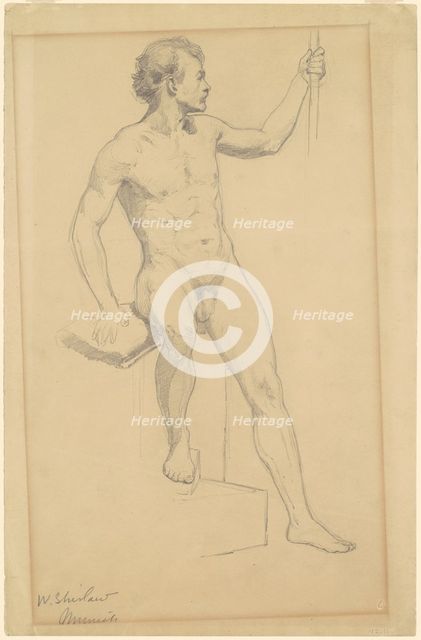 Male Nude, 1870-1877. Creator: Walter Shirlaw.