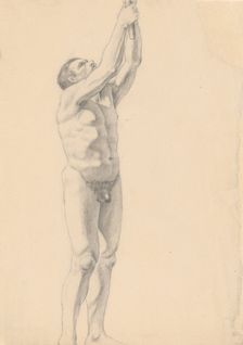 Male nude, 1880-1904. Creator: Janos Fadrusz
