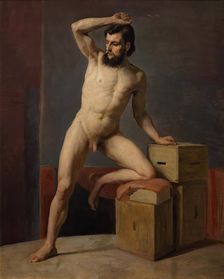 Male nude, 1883. Creator: Gustav Klimt