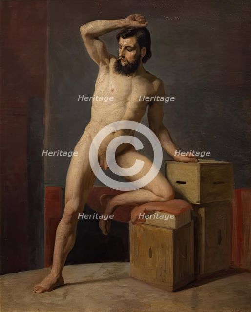 Male nude, 1883. Creator: Gustav Klimt.