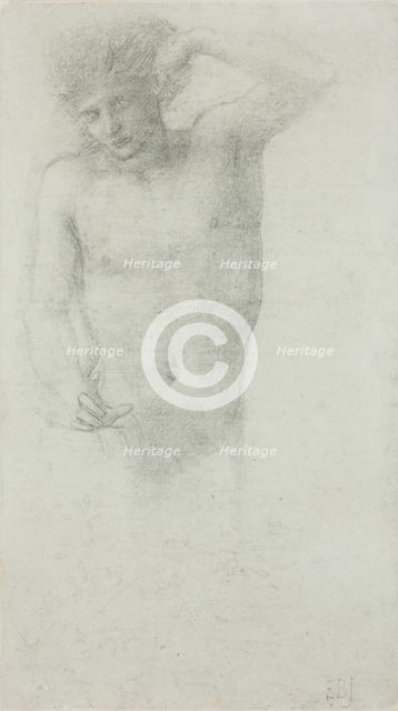 Male Nude, 1885. Creator: Sir Edward Coley Burne-Jones.