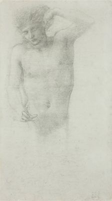 Male Nude, 1885. Creator: Sir Edward Coley Burne-Jones