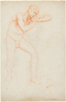 Male Nude, 1891. Creator: Pierre Puvis de Chavannes (French, 1824-1898)