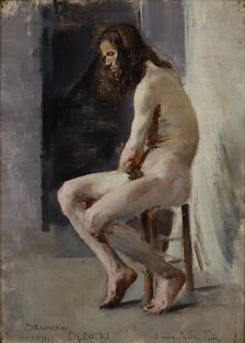 Male Nude, 1891. Creator: Stanislaw Debicki