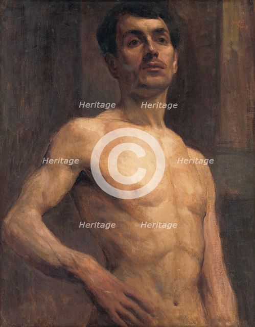Male Nude, 1903. Creator: Elemír Halász-Hradil.