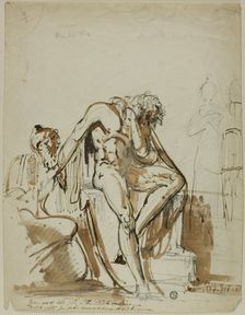 Male Nude and Other Figures, 18th century. Creator: John Hamilton Mortimer