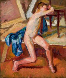 Male Nude, between 1894-1898. Creator: Wojciech Weiss