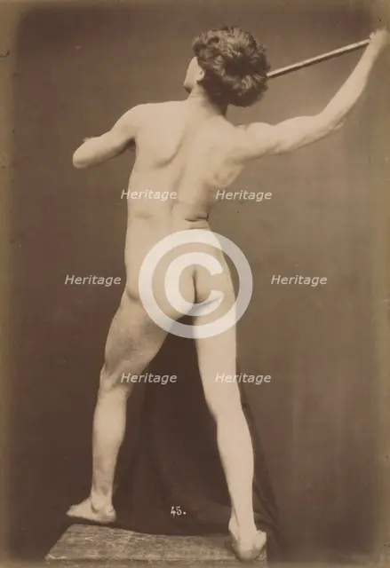Male Nude, c. 1870-1875. Creator: Guglielmo Marconi (French, 1842-aft.1885).